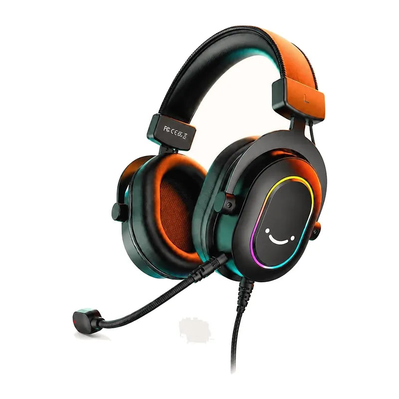 FIFINE casque gamer RGB avec micro pour PC, PS4 et PS5, vue 2