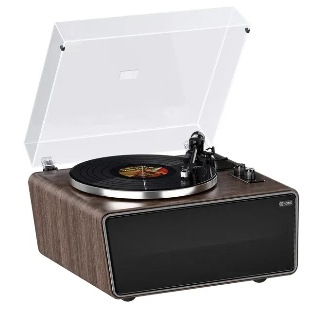 XJ-HOME XJ-H01, platine vinyle tout-en-un Bluetooth 5.0, noyer