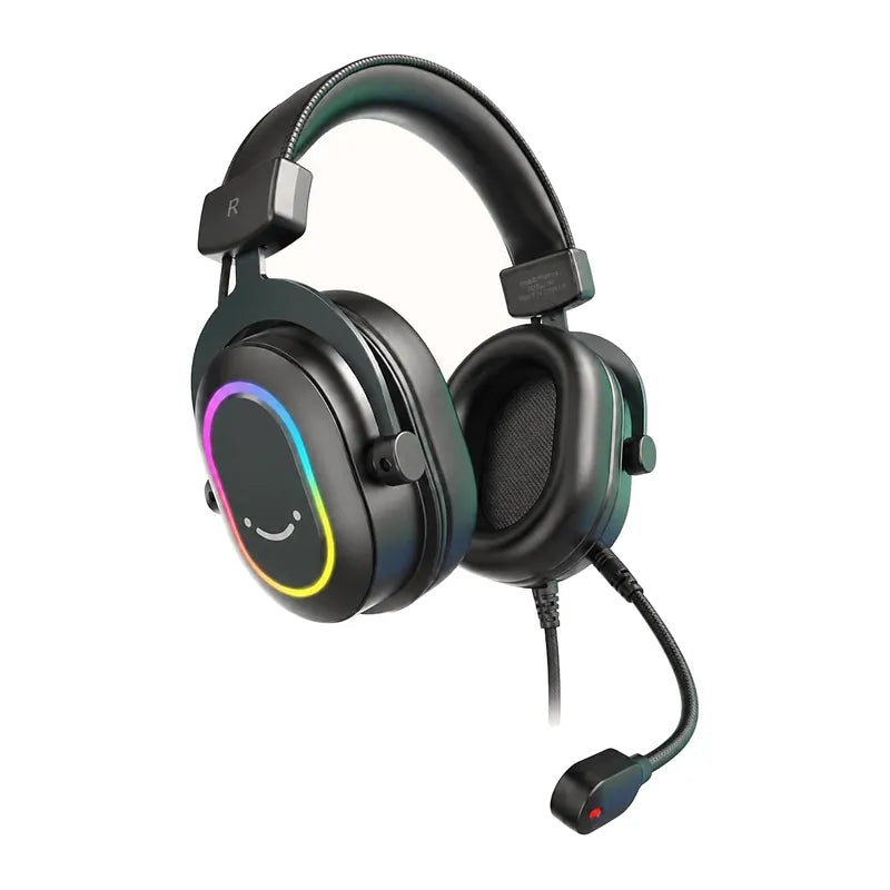 FIFINE casque gamer RGB avec micro pour PC, PS4 et PS5