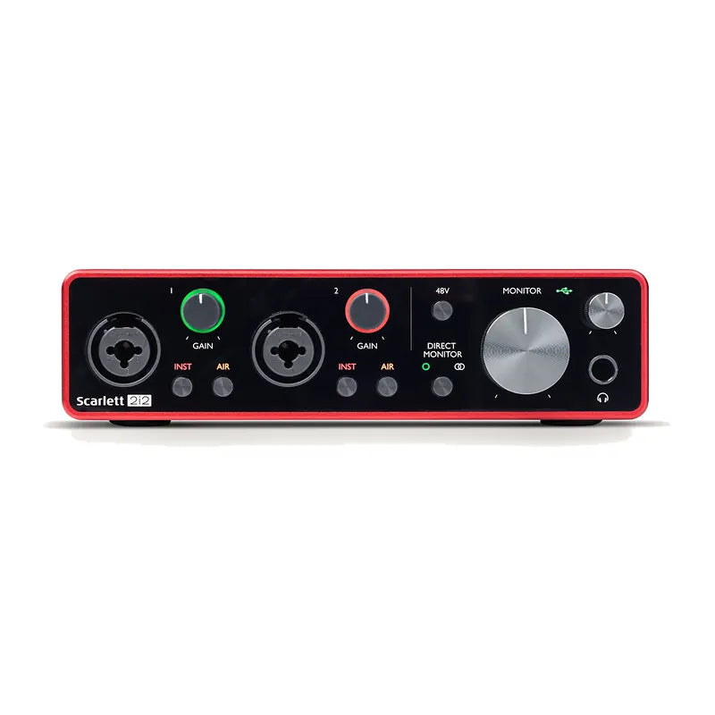 Interface audio USB Focusrite Scarlett 2i2, vue 2