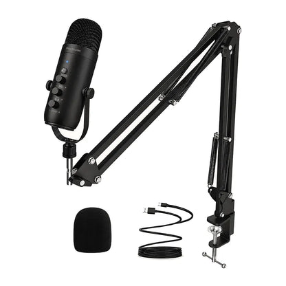 Haomuren kit micro USB avec bras articulé pour podcast et stream, vue 2