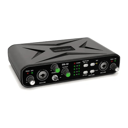 Carte son USB EM-02, interface audio 2 entrées micro et guitare