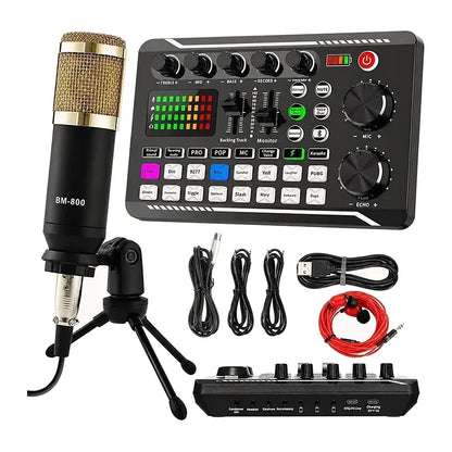 Kit micro BM-800 et carte son live, kit podcast et karaoké