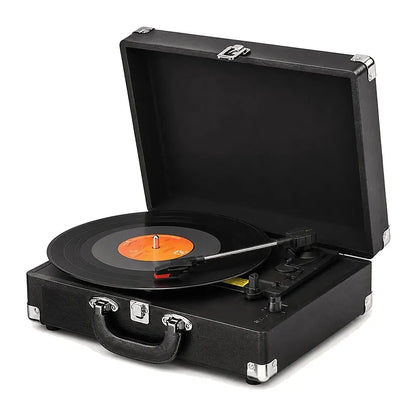 MAIO, platine vinyle valise 3 vitesses avec haut-parleurs, noire, vue 2