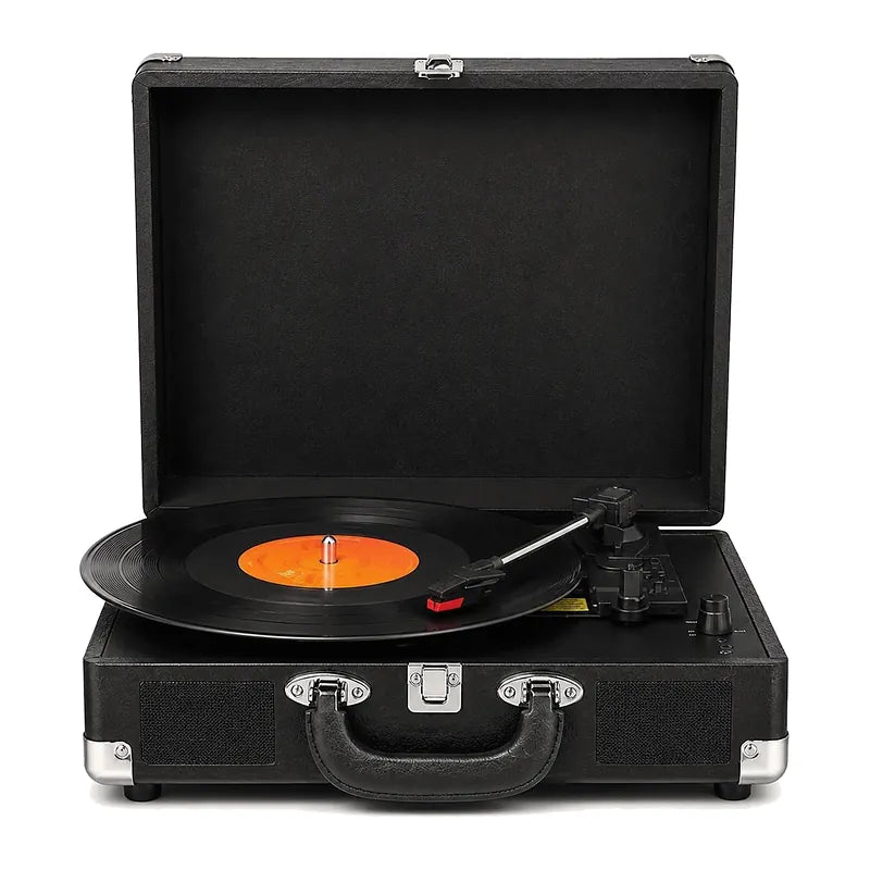 MAIO, platine vinyle valise 3 vitesses avec haut-parleurs, noire, vue 3