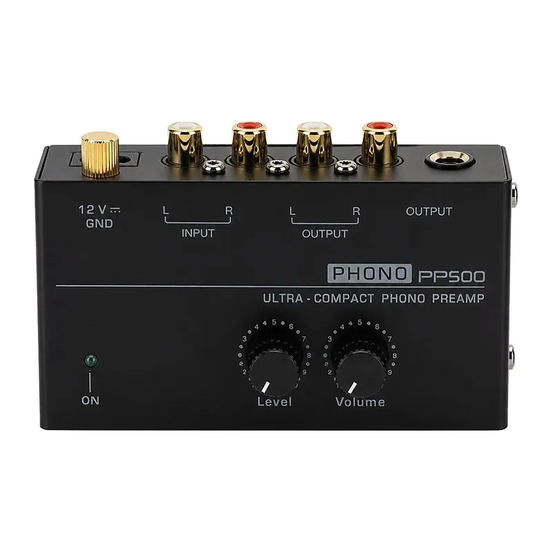 Préampli phono PP500 pour platine vinyle, sorties RCA et jack