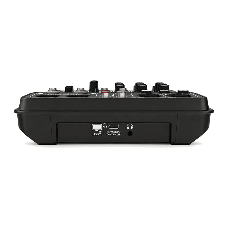 Table de mixage 4 voies Bluetooth et USB, 48 V, 2 entrées micro, vue 2