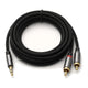 Toocki câble jack 3,5 mm vers 2 RCA 3 m, gaine tressée